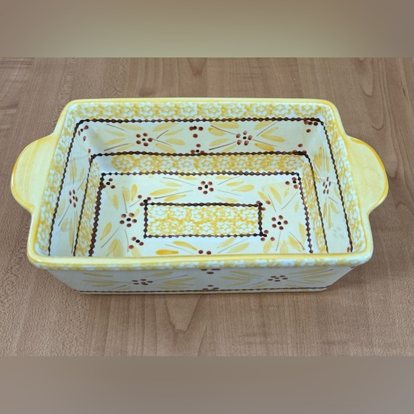 temptations bakeware presentable ovenware old world yellow Tara baking dish - Picture 1 of 6
